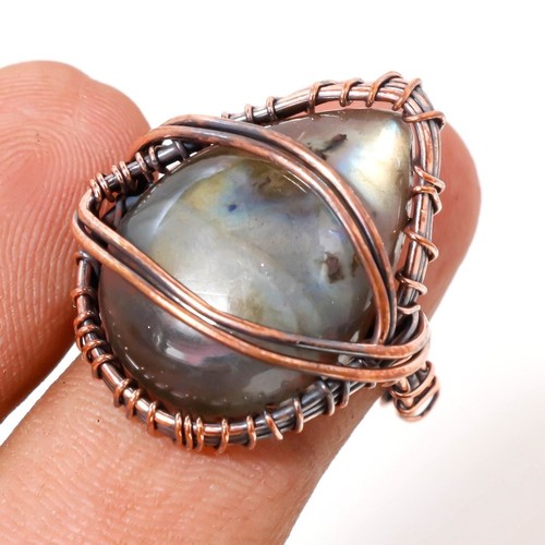 Anello rame con pietre - rame,