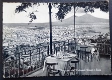 Cartolina Napoli Panorama del Ristorante Renzo e Lucia VG 1960 annullo targhetta