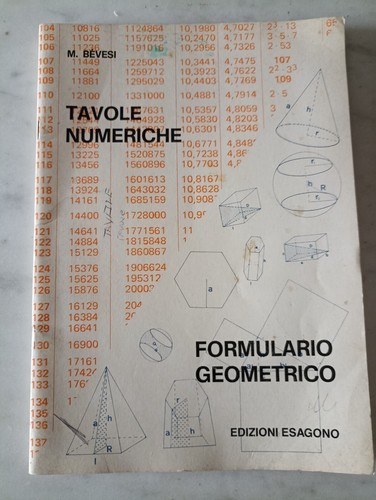 Tavole numeriche formulario - e,