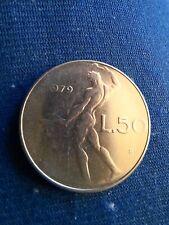 Moneta 50 lire "Vulcano" con errore di conio solo 979 in evidenza invece di 1979
