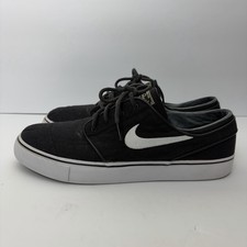 Scarpe da skate Nike Stefan Janoski SB Zoom 615957-028 da uomo taglia 9,5 nere in tela usate