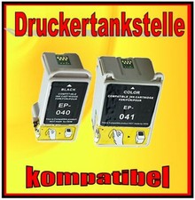 2x Cartuccia Comp. per EPSON STYLUS C62 CX3200 sostituisce T040 T041 Seiko CDP 2500 TOP