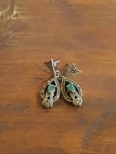 Set Bigiotteria Vintage con Fiori - Orecchini, Spilla e Bracciale