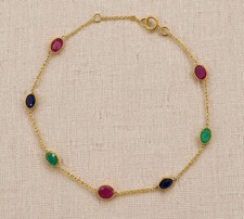 Bracciale delicato zaffiro blu