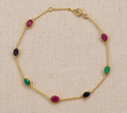 Bracciale delicato zaffiro blu
