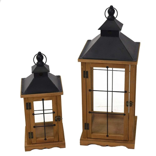 Set lanterne legno in - 2,