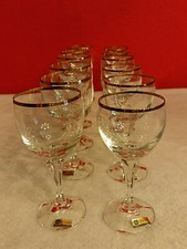 BICCHIERI BOHEMIA - 6 + 6 - CON BORDATURA DORATA