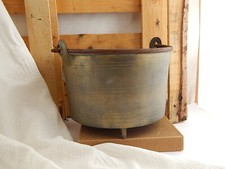 ANTIQUARIATO RURALE ANTICO GRANDE PAIOLO PENTOLA BRONZO BRONZINO PESO 3 CHILI