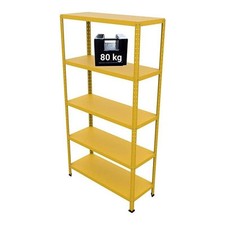 SCAFFALE IN METALLO GIALLO ETTORE KIT BULLONI 100 X 40 X H 187 CM 5 RIPIANI