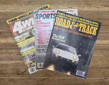 Lot of 3 VTG Car Enthusiast Various Magazines -Sports Cars,Road & Track,4 Wheel