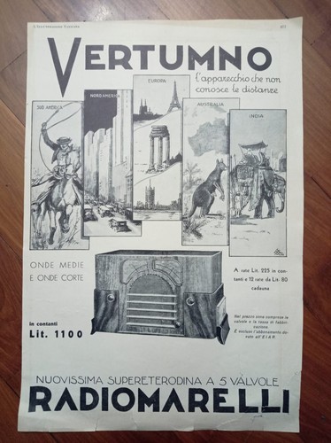 Pagina pubblicitaria radio