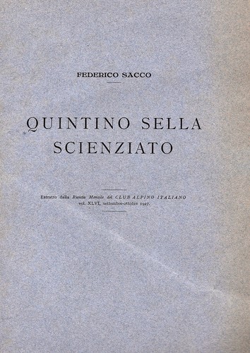 Quintino sella scienziato - quintino,