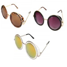 Occhiali da sole steampunk Tondi Cyber Rotondi donna uomo unisex Iron L.90143