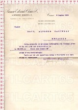 E7818 DOCUMENTO STORICO 1913 BANCA EDOARDO CLERICI SCACCHI COMO BUONI DEL TESORO