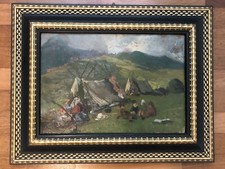 Alcide Davide Campestrini (Trento 1863 - Milano 1940)  bellissimo olio su tavola