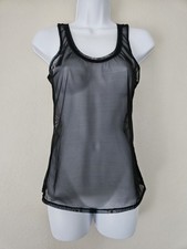Top/cami smanicato nero a rete