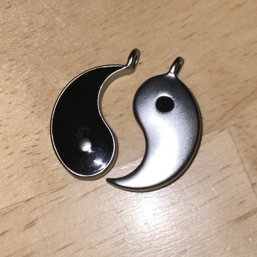 Yin yang necklace pendants - yin, &