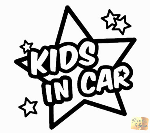 Adesivo auto kids - in, car