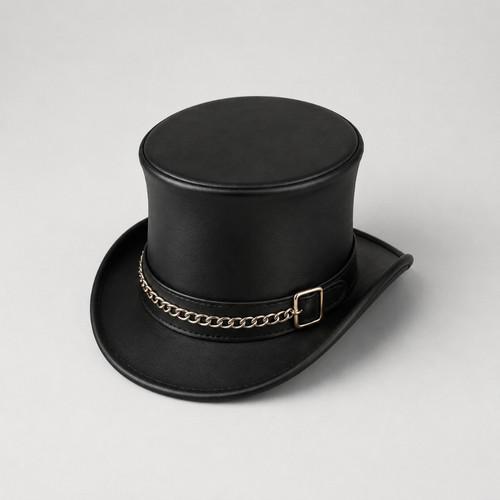 Cappello superiore pelle - , nero