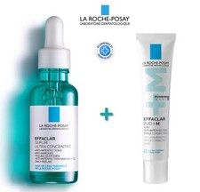 LA ROCHE-POSAY Effaclar siero + Effaclar DUO+M crema acne imperfezioni skincare