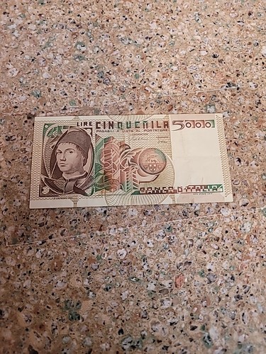 Italy banknote 5000 - italy, banknote,