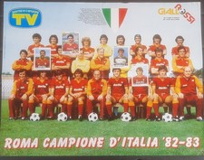 CALCIO ITALIA POSTER AS ROMA SERIE A 1982-1983 SORRISI E CANZONI (LEGGI BENE)