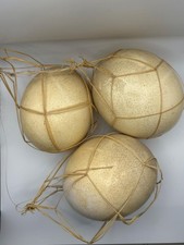 Set 3 uova di struzzo vero -