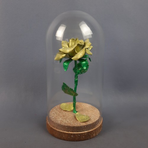 Scultura rosa gialla - rosa, ferro