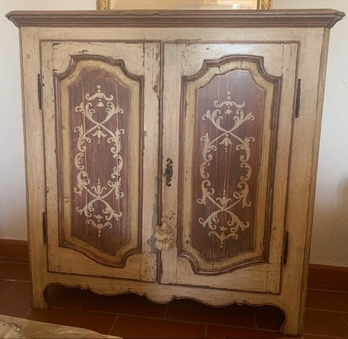 Credenza antica dipinta mano - dipinta,