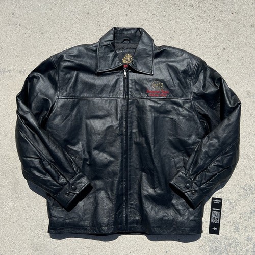 Giacca pelle nera cunard queen - nera,