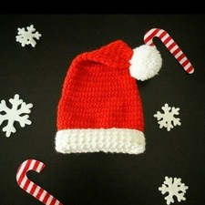 Cappello Natale Neonato o Neonata Bambino Uncinetto Regalo Nascita Bimbo Bimba