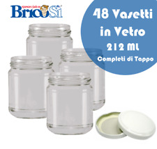 48 VASETTI VETRO 212 ML CON