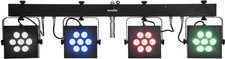 B-WARE Eurolite LED KLS-3002 Next Set di luci compatte DMX 4 spot LED RGBAW/UV Bag