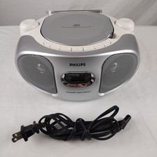 Philips AZ102S Boombox portatile compatto CD radio basso boost suono dinamico bianco