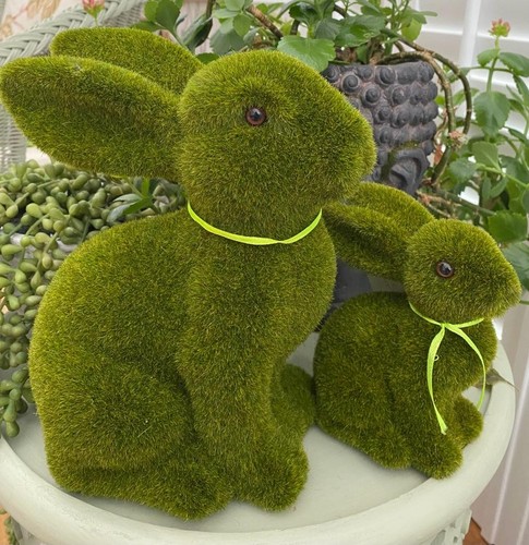 Two artificial moss bunnies - two,
