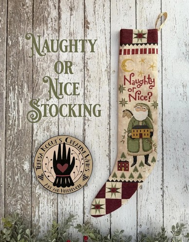 Naughty nice stocking cross - nice,