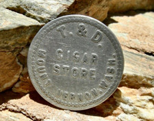 1900S MOUNT VERNON WASHINGTON (SKAGIT CO) RARE R5 T. & D. CIGAR STORE 25c TOKEN