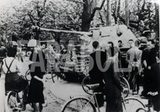 Foto vintage Italia, WWII, Carri armati tedeschi, 1943, stampa 24x18 cm