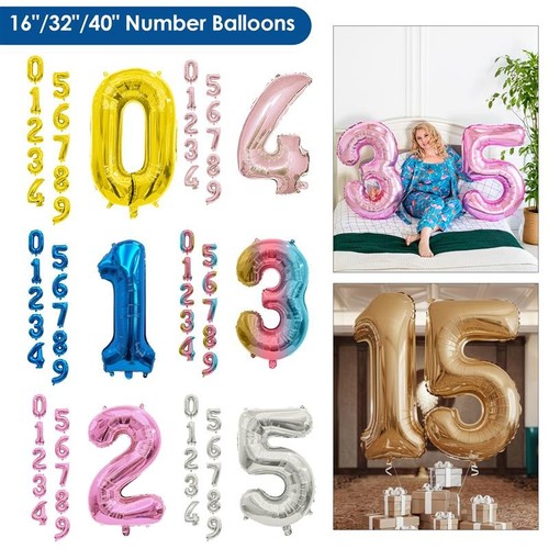 Giant number foil balloons - foil,