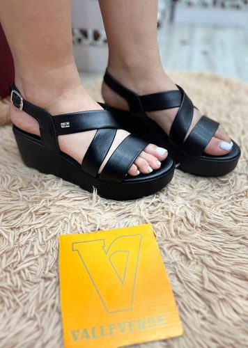 Sandalo donna valleverde nero
