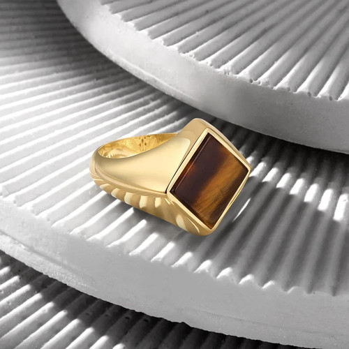 Anello pietra occhio - anello, tigre