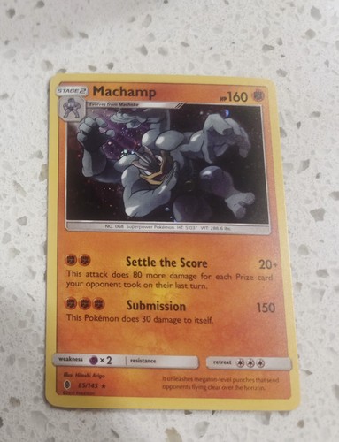 Carta pokemon machamp - carta, 65/145