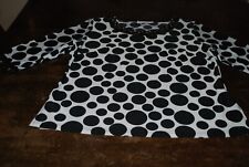 Carla Ferroni, maglia donna, Nero pois bianchi e applicazioni, Viscosa, tg L