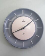 Orologio da parete Junghans ceramica anni 70 Exacta blu tortora ottimo design (DM)