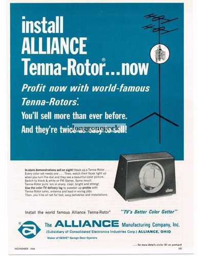 Alliance tenna rotor - alliance, 1966