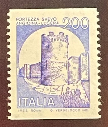Francobollo 200 lire castelli