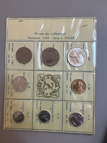 Serie valori italia 1969 - italia,