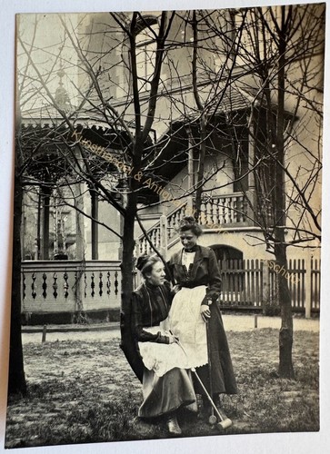 Orig foto donna giardino 1920 - foto,