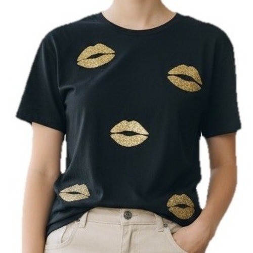 Shirt guess gold kiss - kiss, nera