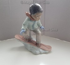 LLADRO · BOY ON SNOWBOARD ·